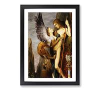 Big Box Art Oedipus and The Sphynx by Gustave Moreau Framed Wall Art Picture Print Ready to Hang, Black A2 (62 x 45 cm)