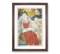 Big Box Art On The Pale Silver Sofa by Maurice Denis Framed Wall Art Picture Print Ready to Hang, Walnut A2 (62 x 45 cm)