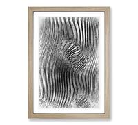 Big Box Art Optical Illusion in Abstract Framed Wall Art Picture Print Ready to Hang, Oak A2 (62 x 45 cm)