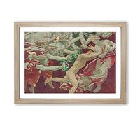 Big Box Art Orestes and The Furies by John Singer Sargent Framed Wall Art Picture Print Ready to Hang, Oak A2 (62 x 45 cm)