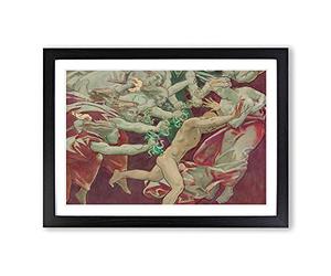 Big Box Art Orestes and The Furies by John Singer Sargent Framed Wall Art Picture Print Ready to Hang, Black A2 (62 x 45 cm)