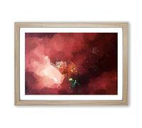 Big Box Art Out of Space Vol.29 in Abstract Framed Wall Art Picture Print Ready to Hang, Oak A2 (62 x 45 cm)