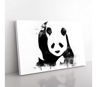 Big Box Art Panda Black and White V3 Canvas Wall Art Print Ready to Hang Picture, 76 x 50 cm (30 x 20 Inch), Multi-Coloured