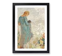 Big Box Art Pandora Vol.2 by Odilon Redon Framed Wall Art Picture Print Ready to Hang, Black A2 (62 x 45 cm)