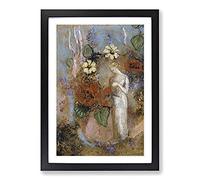 Big Box Art Pandora Vol.3 by Odilon Redon Framed Wall Art Picture Print Ready to Hang, Black A2 (62 x 45 cm)