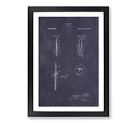 Big Box Art Paper Clip Dark Framed Wall Art Picture Print Ready to Hang, Black A2 (62 x 45 cm)