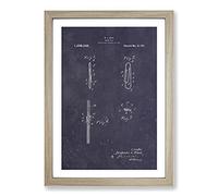 Big Box Art Paper Clip Dark Framed Wall Art Picture Print Ready to Hang, Oak A2 (62 x 45 cm)