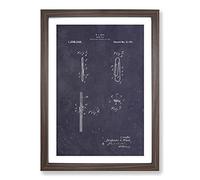 Big Box Art Paper Clip Dark Framed Wall Art Picture Print Ready to Hang, Walnut A2 (62 x 45 cm)