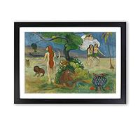 Big Box Art Paradise Lost by Paul Gauguin Framed Wall Art Picture Print Ready to Hang, Black A2 (62 x 45 cm)