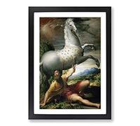 Big Box Art Parmigiano The Conversion of St. Paul Framed Wall Art Picture Print Ready to Hang, Black A2 (62 x 45 cm)