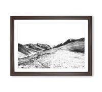 Big Box Art Path Through The Lake District Painting Framed Wall Art Picture Print Ready to Hang, Walnut A2 (62 x 45 cm)
