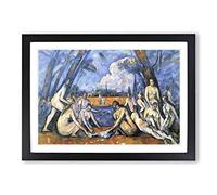 Big Box Art Paul Cezanne The Bathers (2) Framed Wall Art Picture Print Ready to Hang, Black A2 (62 x 45 cm)