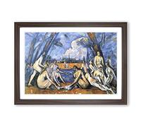 Big Box Art Paul Cezanne The Bathers (2) Framed Wall Art Picture Print Ready to Hang, Walnut A2 (62 x 45 cm)