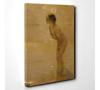 Big Box Art Paul Emile Chabas September Morn Canvas Wall Art Print Ready to Hang Picture, 30 x 20 Inch (76 x 50 cm), Multi-Coloured