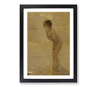 Big Box Art Paul Emile Chabas September Morn Framed Wall Art Picture Print Ready to Hang, Black A2 (62 x 45 cm)