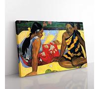Big Box Art Paul Gauguin Two Women of Tahiti Canvas Wall Art Print Ready to Hang Picture, 76 x 50 cm (30 x 20 Inch), Multi-Coloured