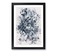 Big Box Art Pebbles on The Beach Watercolour Framed Wall Art Picture Print Ready to Hang, Black A2 (62 x 45 cm)