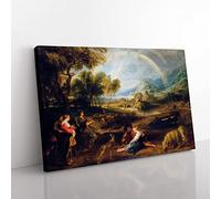 Big Box Art Peter Paul Rubens Landscape with a Rainbow Canvas Wall Art Print Ready to Hang Picture, 76 x 50 cm (30 x 20 Inch), Multi-Coloured