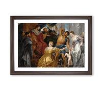 Big Box Art Peter Paul Rubens The First Book of Kings in The Bible Framed Wall Art Picture Print Ready to Hang, Walnut A2 (62 x 45 cm)