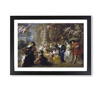 Big Box Art Peter Paul Rubens The Garden of Love Framed Wall Art Picture Print Ready to Hang, Black A2 (62 x 45 cm)