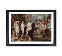 Big Box Art Peter Paul Rubens The Judgement of Paris Framed Wall Art Picture Print Ready to Hang, Black A2 (62 x 45 cm)