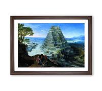 Big Box Art Pieter Bruegel The Elder Babel Framed Wall Art Picture Print Ready to Hang, Walnut A2 (62 x 45 cm)