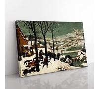 Big Box Art Pieter Bruegel The Elder Hunters in The Snow Canvas Wall Art Print Ready to Hang Picture, 76 x 50 cm (30 x 20 Inch), Multi-Coloured
