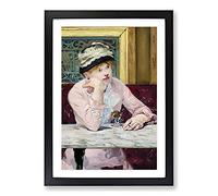 Big Box Art Plum Brandy by Edouard Manet Framed Wall Art Picture Print Ready to Hang, Black A2 (62 x 45 cm)