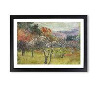 Big Box Art Plum Grove by Kuroda Seiki Framed Wall Art Picture Print Ready to Hang, Black A2 (62 x 45 cm)