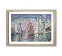 Big Box Art Port of La Rochelle by Paul Signac Framed Wall Art Picture Print Ready to Hang, Oak A2 (62 x 45 cm)