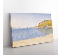 Big Box Art Port of Saint-Cast by Paul Signac Canvas Wall Art Print Ready to Hang Picture, 76 x 50 cm (30 x 20 Inch), Grey, Beige, Brown