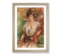 Big Box Art Portrait of Misia Sert by Pierre-Auguste Renoir Framed Wall Art Picture Print Ready to Hang, Oak A2 (62 x 45 cm)