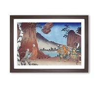 Big Box Art Power of Prayer by Utagawa Kuniyoshi Framed Wall Art Picture Print Ready to Hang, Walnut A2 (62 x 45 cm)