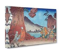 Big Box Art Power of Prayer by Utagawa Kuniyoshi Painting Canvas Wall Art Framed Picture Print, 30 x 20 Inch (76 x 50 cm), Brown, Blue, Brown, Purple, Blue