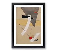 Big Box Art Proun 12E by El Lissitzky Framed Wall Art Picture Print Ready to Hang, Black A2 (62 x 45 cm)