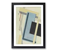Big Box Art Proun 4B by El Lissitzky Framed Wall Art Picture Print Ready to Hang, Black A2 (62 x 45 cm)