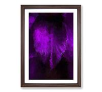 Big Box Art Purple Petal in Abstract Framed Wall Art Picture Print Ready to Hang, Walnut A2 (62 x 45 cm)