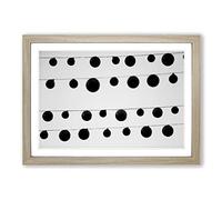 Big Box Art Quebec Fairy Lights Framed Wall Art Picture Print Ready to Hang, Oak A2 (62 x 45 cm)