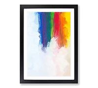 Big Box Art Rainbow Bridge in Abstract Framed Wall Art Picture Print Ready to Hang, Black A2 (62 x 45 cm)