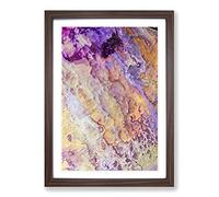 Big Box Art Raise Your Hands in Abstract Framed Wall Art Picture Print Ready to Hang, Walnut A2 (62 x 45 cm)