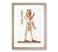 Big Box Art Ramses III by Emile Prisse d'Avennes Framed Wall Art Picture Print Ready to Hang, Oak A2 (62 x 45 cm)