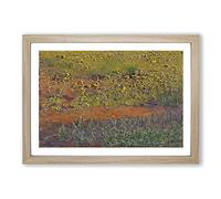 Big Box Art Rapeseed Field by Kuroda Seiki Framed Wall Art Picture Print Ready to Hang, Oak A2 (62 x 45 cm)