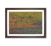 Big Box Art Rapeseed Field by Kuroda Seiki Framed Wall Art Picture Print Ready to Hang, Walnut A2 (62 x 45 cm)