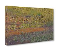 Big Box Art Rapeseed Field by Kuroda Seiki Painting Canvas Wall Art Framed Picture Print, 30 x 20 Inch (76 x 50 cm), Green, Cream, Brown, Green, Cream
