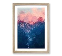 Big Box Art Ravine to The Clouds in Abstract Framed Wall Art Picture Print Ready to Hang, Oak A2 (62 x 45 cm)