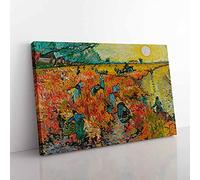 Big Box Art Red Vineyard at Arles by Vincent Van Gogh Canvas Wall Art Print Ready to Hang Picture, 76 x 50 cm (30 x 20 Inch), Cream, Cream, Cream