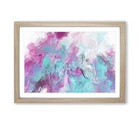 Big Box Art Remember The Past in Abstract Framed Wall Art Picture Print Ready to Hang, Oak A2 (62 x 45 cm)