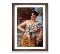 Big Box Art Reverie by John William Godward Framed Wall Art Picture Print Ready to Hang, Walnut A2 (62 x 45 cm)