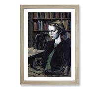 Big Box Art Rex Whistler Miss Juliet Henley Framed Wall Art Picture Print Ready to Hang, Oak A2 (62 x 45 cm)