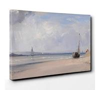 Big Box Art Richard Bonington The Boats Canvas Wall Art Print Ready to Hang Picture, 30 x 20 Inch (76 x 50 cm), Multi-Coloured
